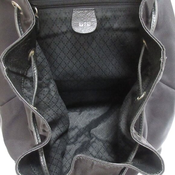 Gucci Nylon Leather Backpack Black main image 6